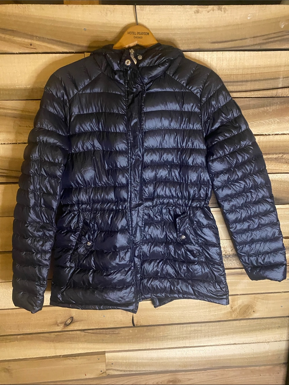 Vince Camuto hooded black down Puffer Jacket size medium
